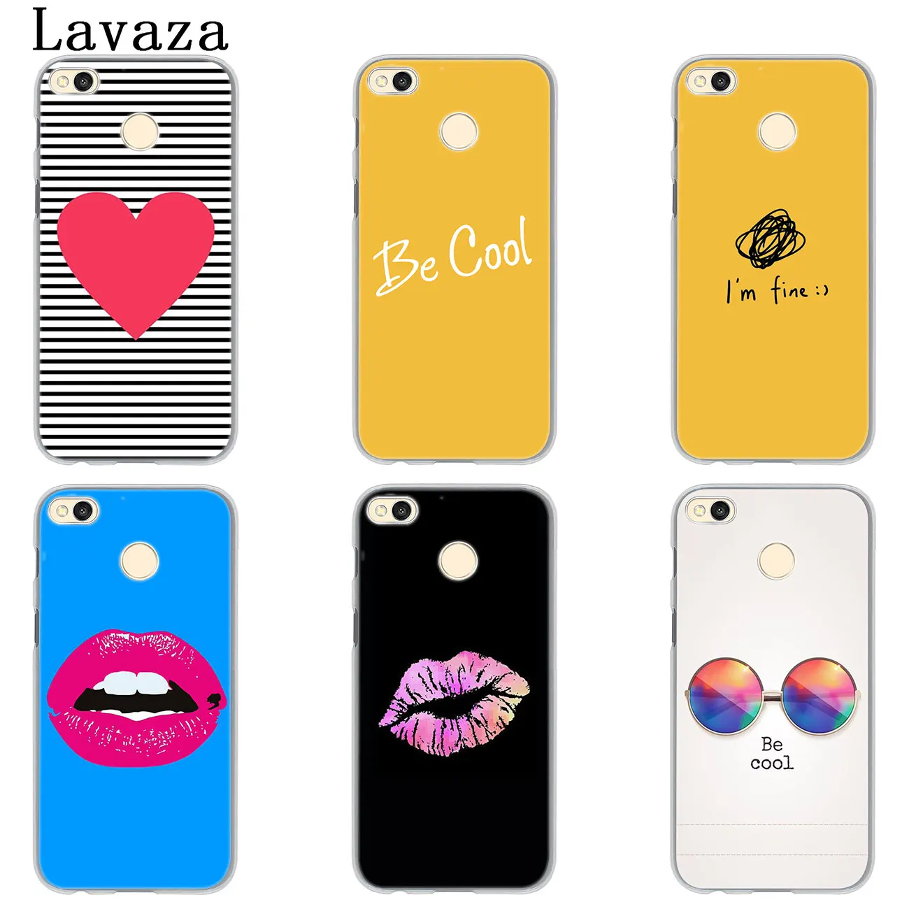 Чехол для телефона Lavaza Line Text Beard с милым желтым сердцем и губами Xiaomi Redmi K20 8A 7A 5A 6A Note
