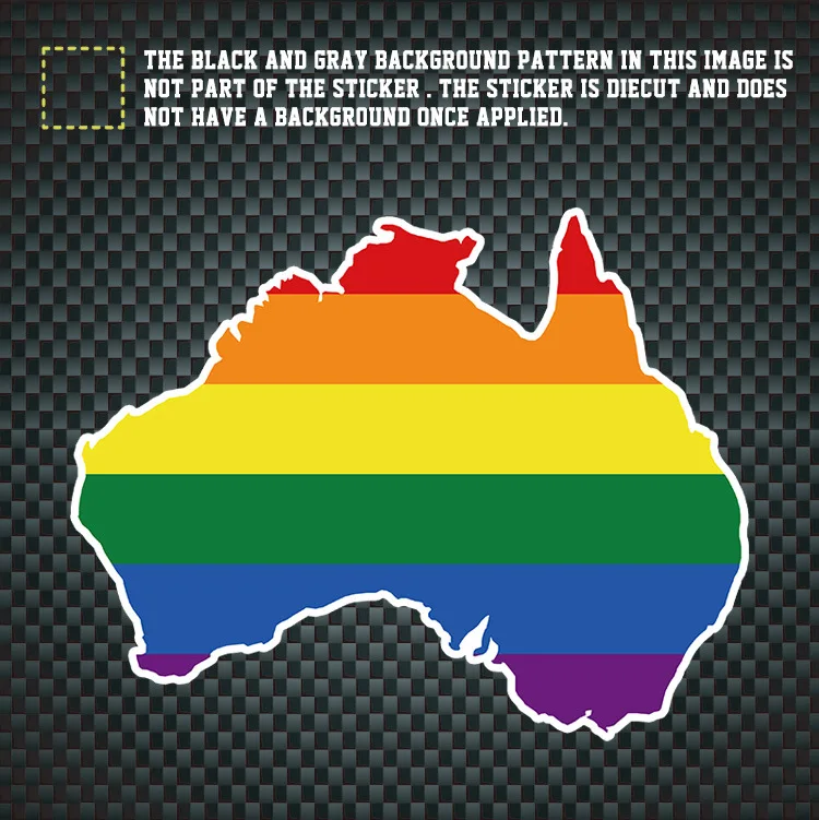 

Australia Shaped Rainbow Car Stickers Decals