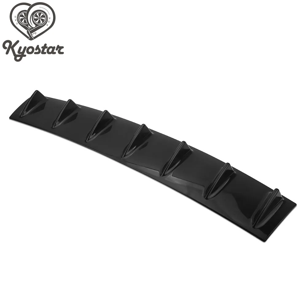 Universal Carbon Car Rear Bumper Lip Diffuser 7 Fin Shark Style Back Spoiler Splitter Car-Styling | Автомобили и мотоциклы
