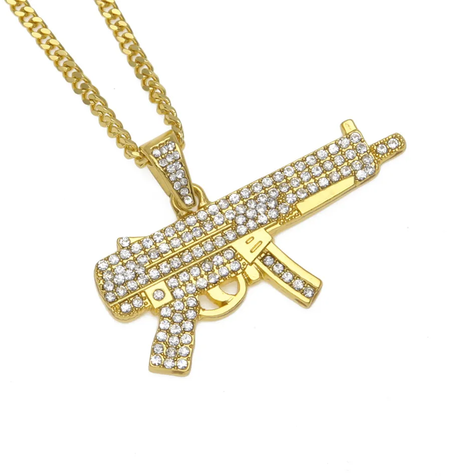 Ожерелье UWIN в стиле хип хоп с подвеской виде оружия|f pendant|ak47 necklacenecklace ak47 |