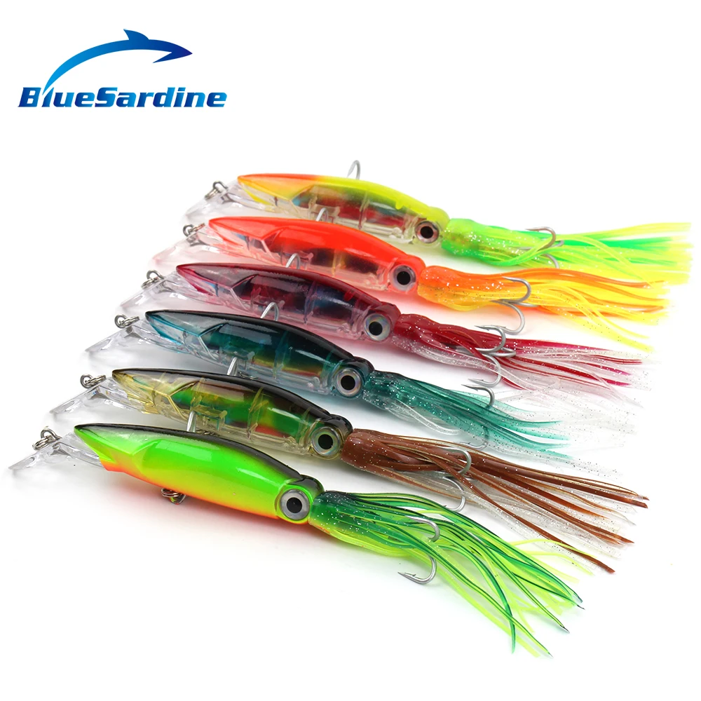 

6PCS 41G 23CM Octopus Squid Minnow Hard Bait Fishing Lures Artificial Fish Fishing Tackle