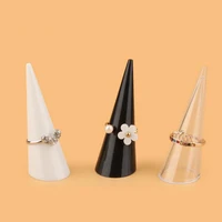 hot selling fashion new popular 20pcslot mini jewelry finger ring holder triangle cone jewelry display shelf rack stand