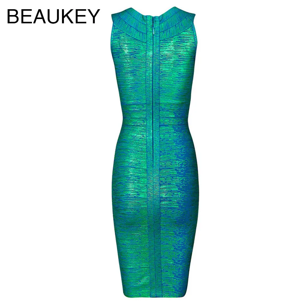 BEAUKEY Новые поступления Для женщин сексуальный v образный вырез зеленый металлик