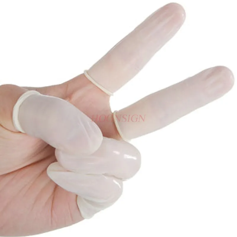 500g Disposable Finger Sets Finger Rubber Latex Slip Non-slip Wear Beauty Nail Tattoo Labor Insurance Hood Sale