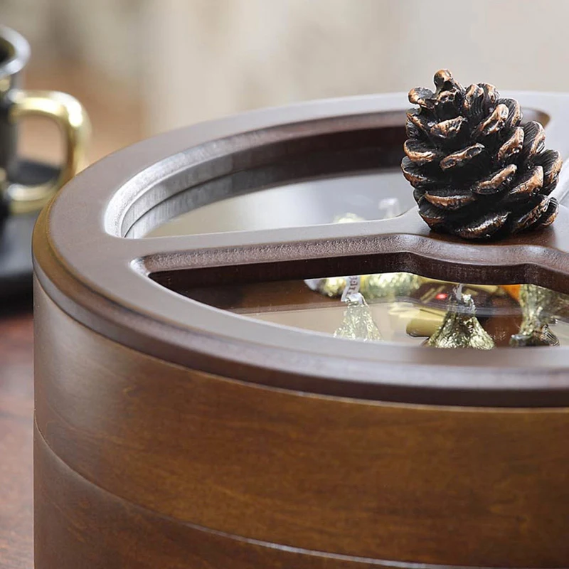 LUDA Европа твердый деревянный разделитель крышка сухие фрукты коробка гостиная