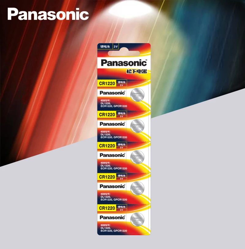 10 шт. оригинальные Panasonic CR1220 кнопочные батареи CR 1220 3 В литиевая батарея BR1220 DL1220