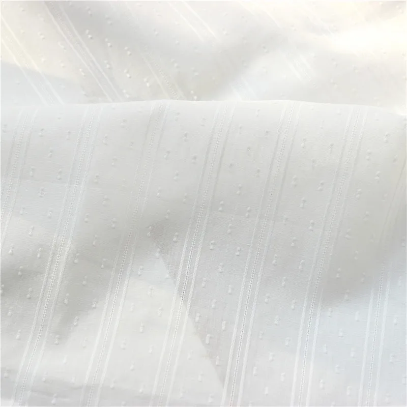 100X145CM белый хлопок цветочные жаккардовые ткани DIY Одежда детская одежда ткань
