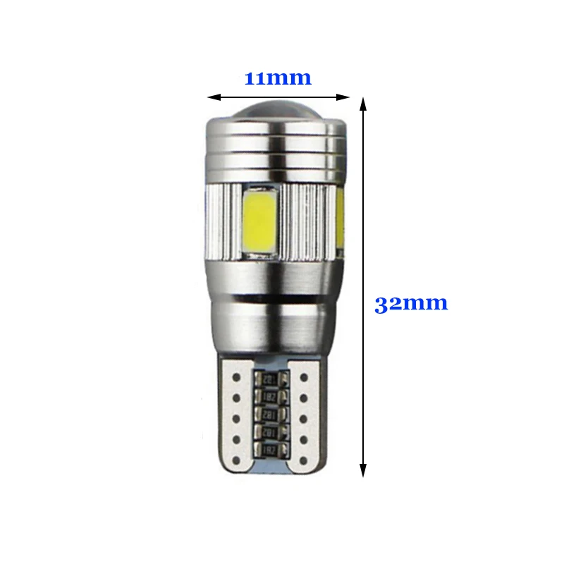 Simeway В 2 шт. 12 Canbus светодио дный 10 LED W5W 5630 6smd лампы без ошибок зазор свет белый синий