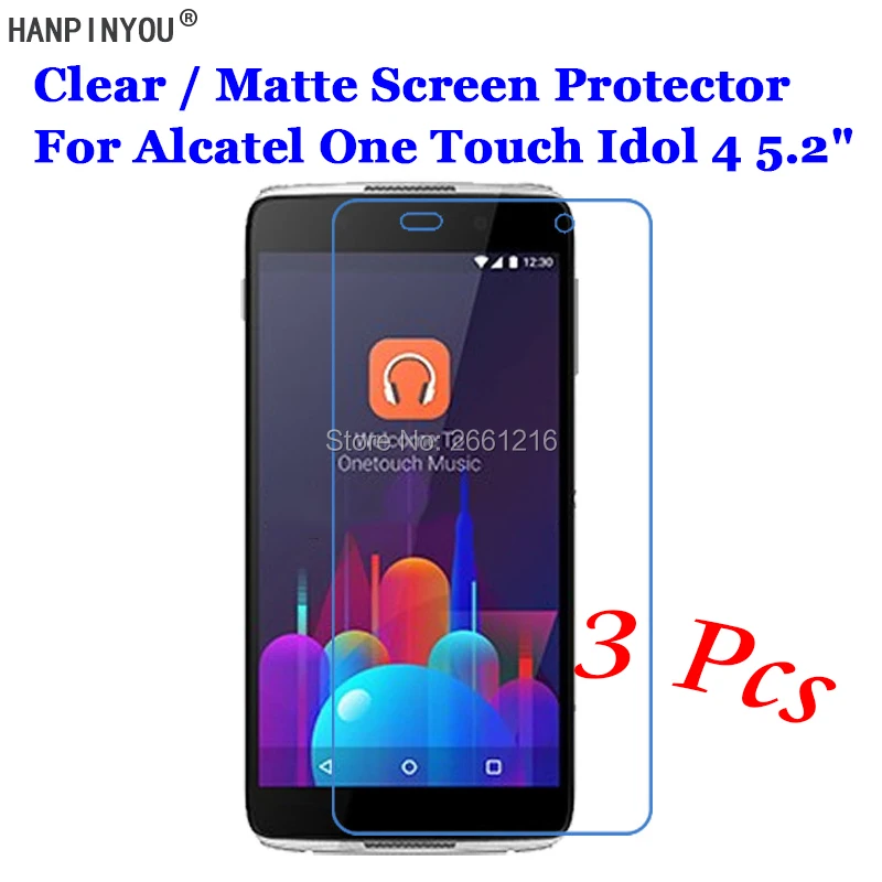 3 шт. для Alcatel One Touch Idol 4 6055 Idol4 5 2 дюйма HD Прозрачная/Антибликовая матовая защитная