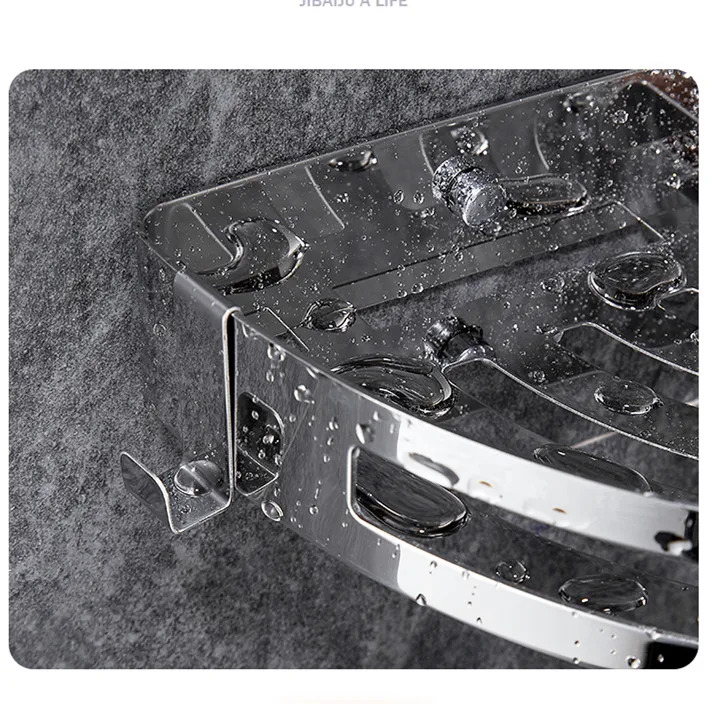 Угловая полка в ванную пространство без сверления алюминиевая для ванной душ