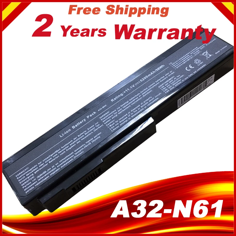 HSW 5200mah Аккумулятор для ноутбука Asus N53S N53SV A32-M50 N53 A32 M50 M50s A32-N61 N61 N61J N61D N61V N61VG N61JA N61JV |