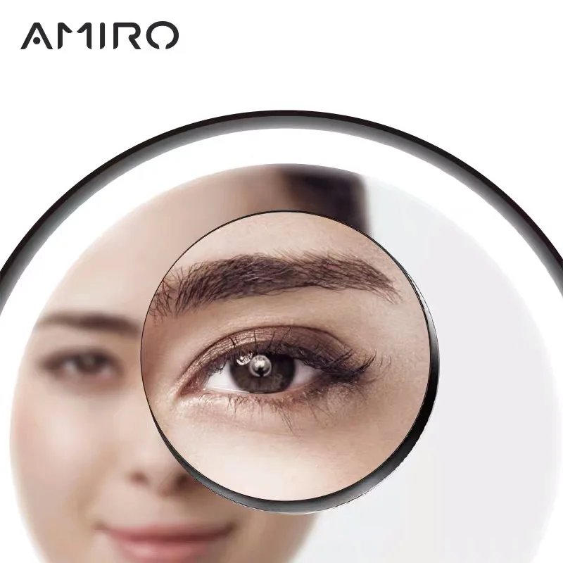 AMIRO, 5 раз, лупа, зеркало для макияжа, щетка для лица, очищающая, для дома, ванной, косметическое зеркало, предпродажа