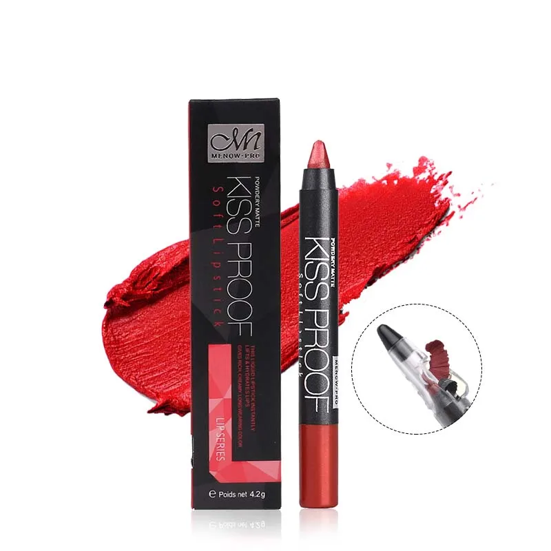 Menow бренд Make Up Set 12 Цвет тени Подводка для глаз и Kiss матовый помада косметический