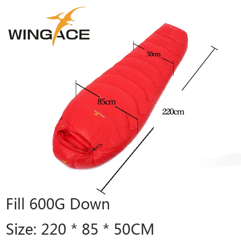 220cm Red WINGACE заполнить 400 г 600 800 г утка вниз мумия спальный мешок Сверхлегкий Сращивание Открытый Отдых Туризм Пеший Туризм спальные мешки - Цвет: 220cm Red