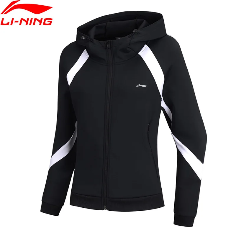 Li Ning Женская тренировочная серия Толстовка свободного покроя 92% полиэстер 8%