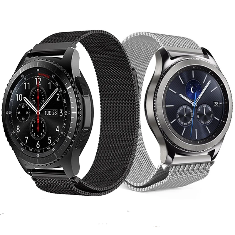 Ремешок Laforuta Milanese для Gear S3 Frontier/Classic ремешок часов 22 мм 20 18 сетка из нержавеющей