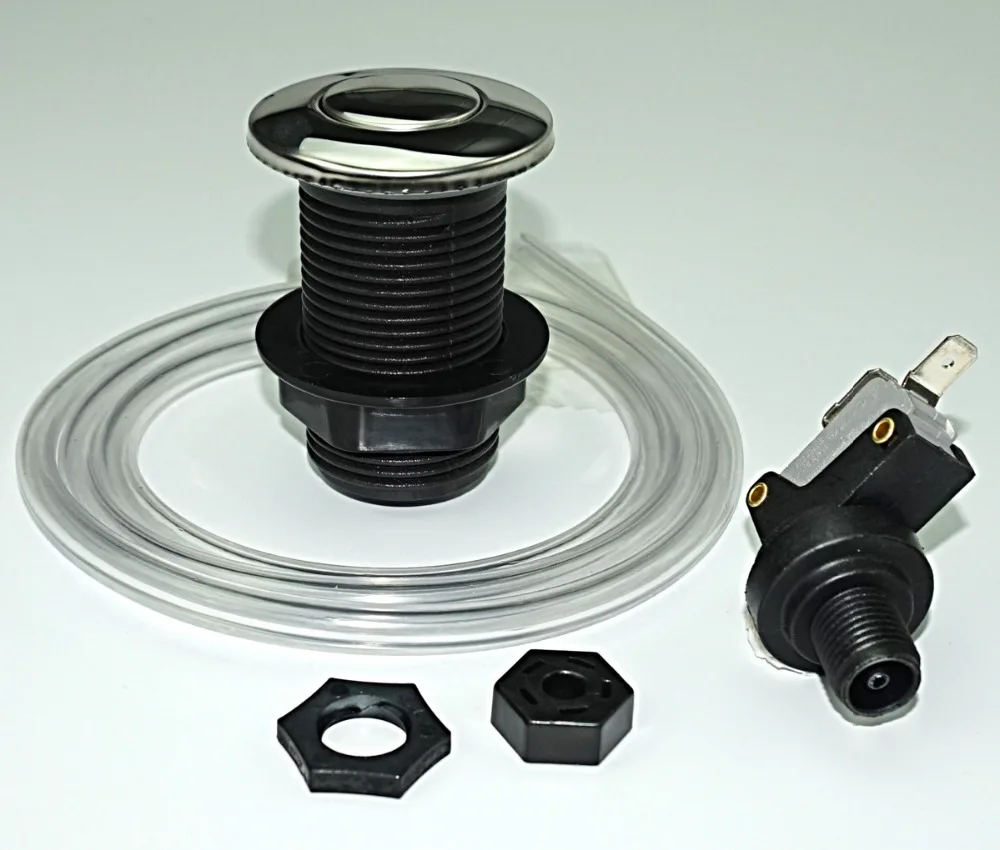 stainless steel cover Spa &amp Pool Pump food waste disposer Pneumatic Air Button Switch for bathtub set with air button + hose |