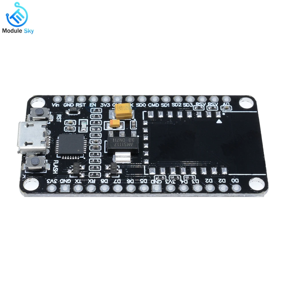 Беспроводной модуль Wi Fi для NodeMCU ESP8266 USB ESP 12E/F CP2102 Интернет питание постоянного