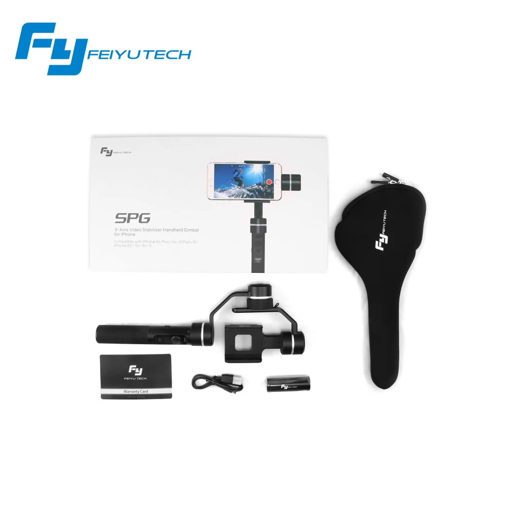FeiyuTech SPG Gimbal 3 осевой Ручной Стабилизатор для iPhone 7 6 Plus смартфон Gopro Экшн камера VS