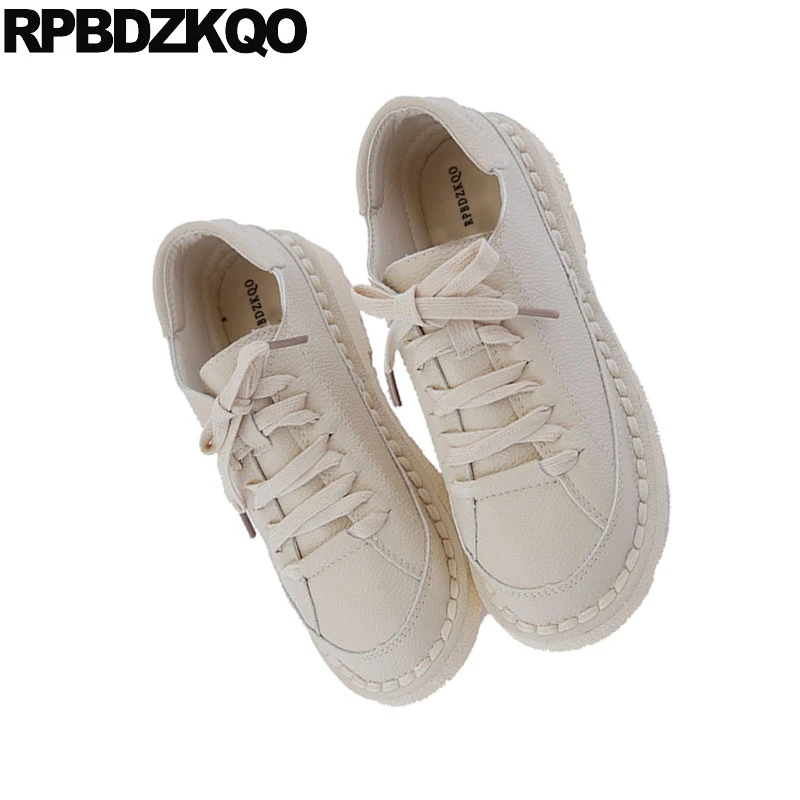 женщин белый 2018 Традиционные китайские туфли Harajuku дизайнер зашнуровать