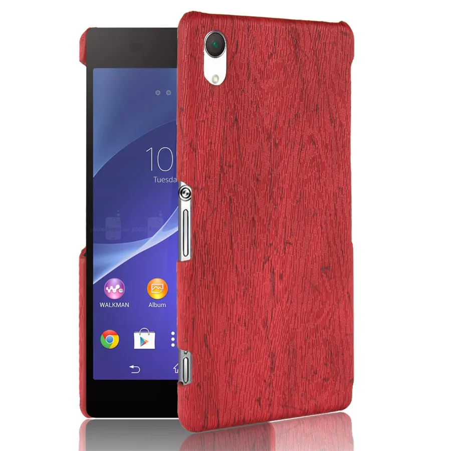 HOTSWEI для Sony Xperia Z3 Z2 чехол 5 2 &quotретро дерево кожа дизайн ПК жесткий пластиковый