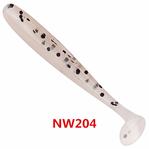 NOEBY 16 шт. мягкие приманки 50mm0. 7 г рыболовные приманки isca искусственные Para Pesca рыболовные воблеры Grub одиночные Т-хвост силиконовые приманки Peche - Цвет: NW204