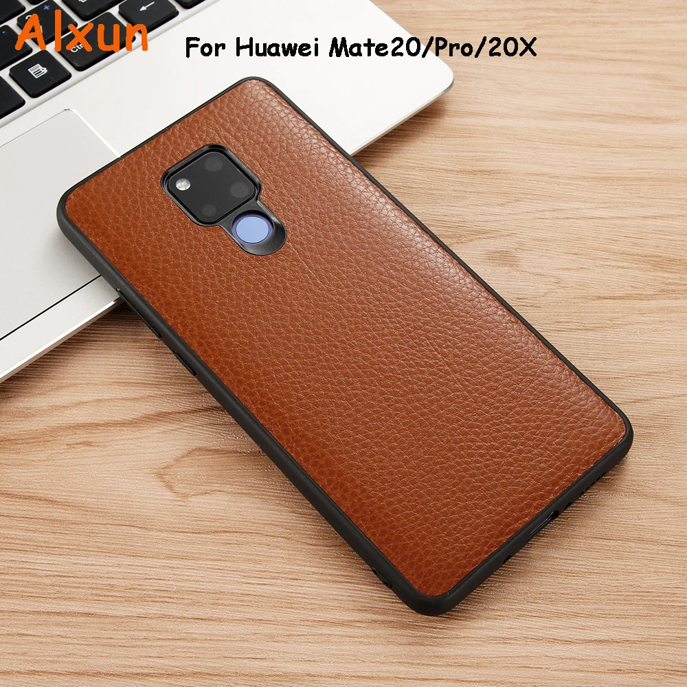 Чехол Alxun для Huawei Mate20 Pro роскошные чехлы из натуральной кожи с текстурой личи