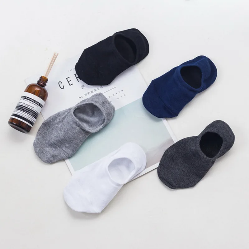 3 пары/партия модные Для мужчин хлопок без шоу носки лето-осень Нескользящие