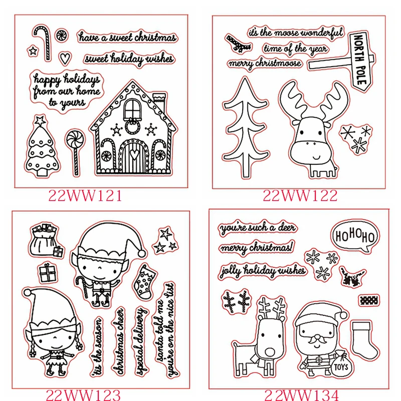 Christmas Clear Stamps Set Stunning Cosmos Seal DIY Scrapbooking Album Craft Decor Transparent Stempels Silicone New 2019 | Дом и сад