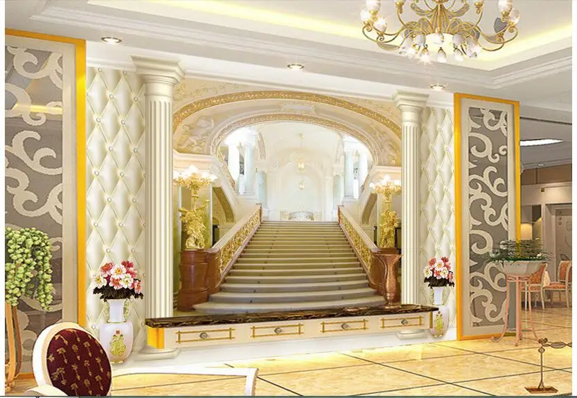 Пользовательские фото 3d обои Нетканые настенные стикеры Европейская картина с