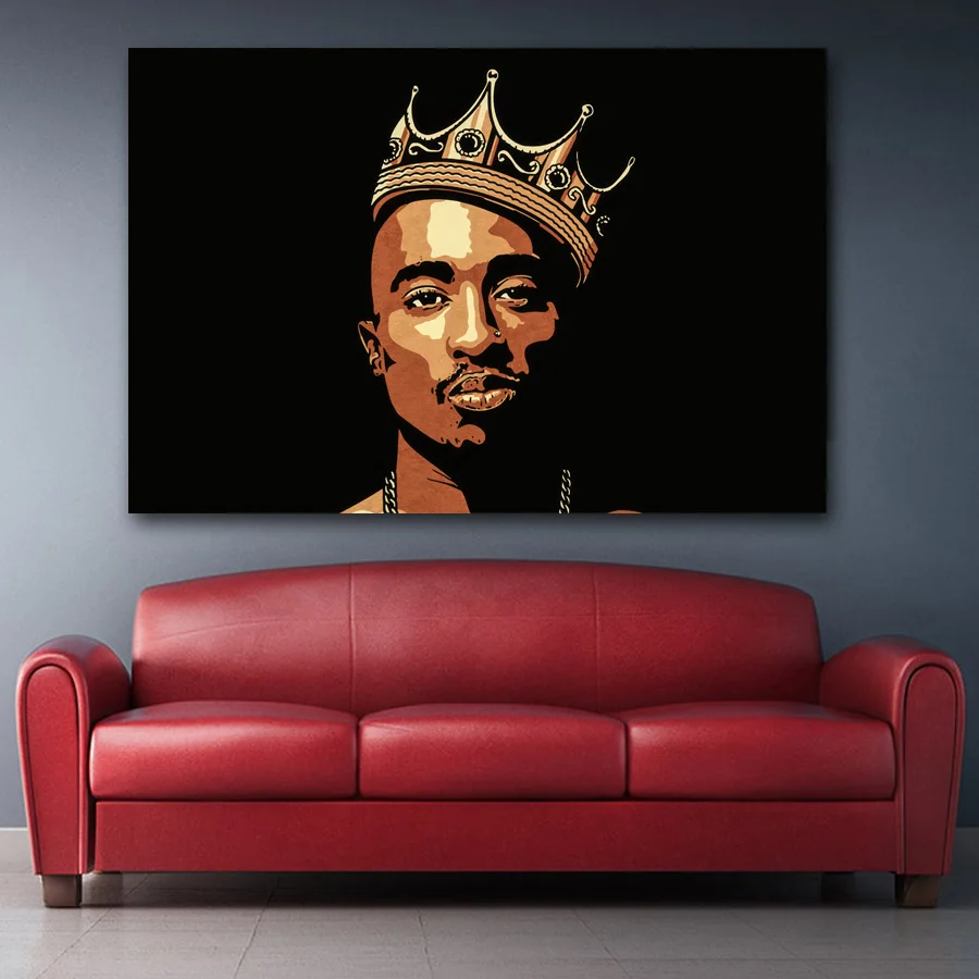 Настенные картины 2Pac Rap в стиле хип хоп с изображениями музыкальной Плакаты и