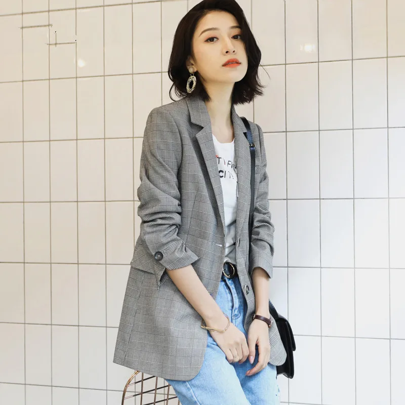 

Women's Jacket Woman Spring 2020 Streetwear Blazer Women Blazers and Jackets Korean Short Coat Outwear Chaqueta Mujer MY3087