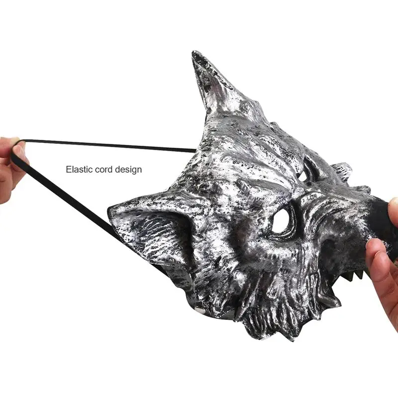 Серая маска голова Волка ужас латексная для Хэллоуина вечеринки карнавала