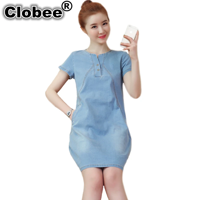 Сексуальное джинсовое платье большого размера женское винтажное летнее с