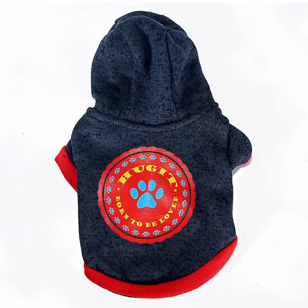 Зимняя одежда для собак толстовка с капюшоном хлопковая щенков маленьких куртки