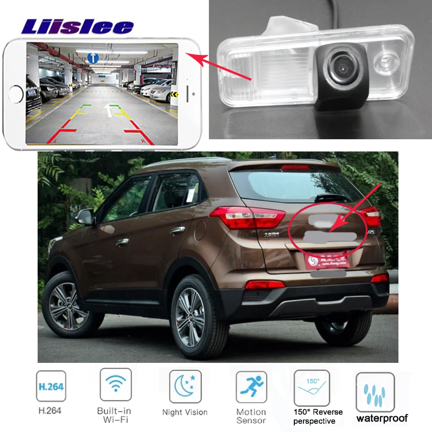 LiisLee для Hyundai ix25 2014 ~ 2015 Creta 2016 Автомобильная Беспроводная камера ночного