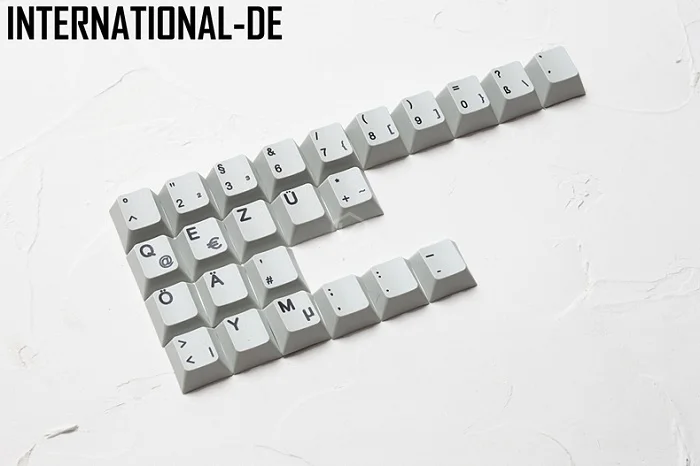 Kprepublique international norde EU UK ES FI FR NO IT PT DE HU пустые буквы Вишневый профиль краситель Sub Keycap толстый PBT для клавиатуры - Цвет: DE x1