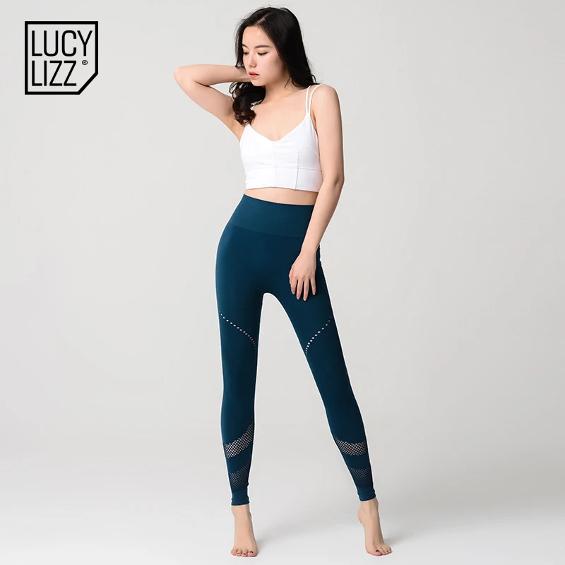 Lucylizz Seamless Tummy Control Yoga Pants Women Gym Leggings Breathable Sport Running Training High Waist | Спорт и развлечения