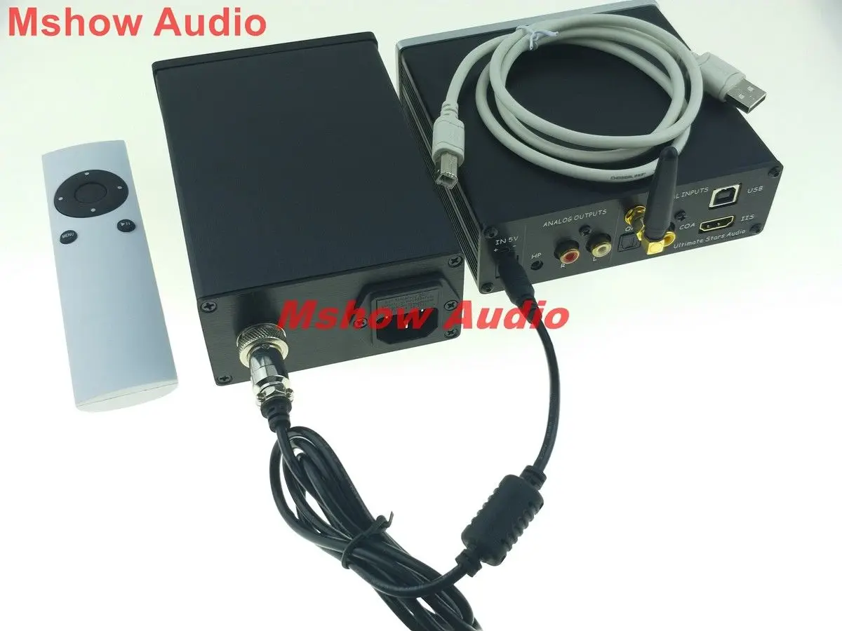 Ustars двойной ES9038Q2M ЦАП аудио XU208 XMOS USB I2S DSD256 с Bluetooth + линейный Мощность