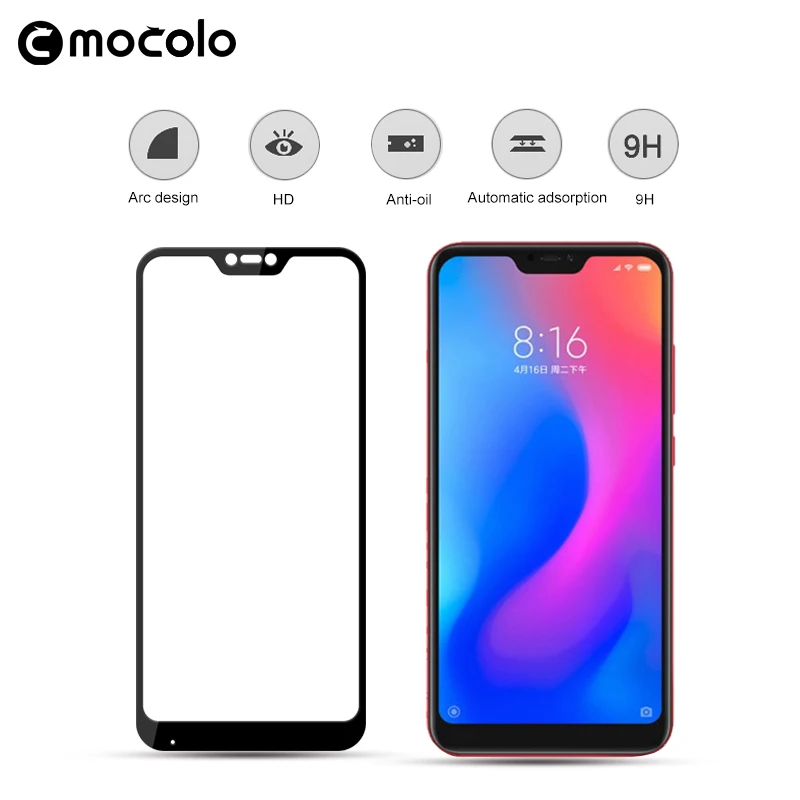 Закаленное стекло Mocolo для Xiaomi Redmi 6 Pro защитное с полным покрытием A2 Lite