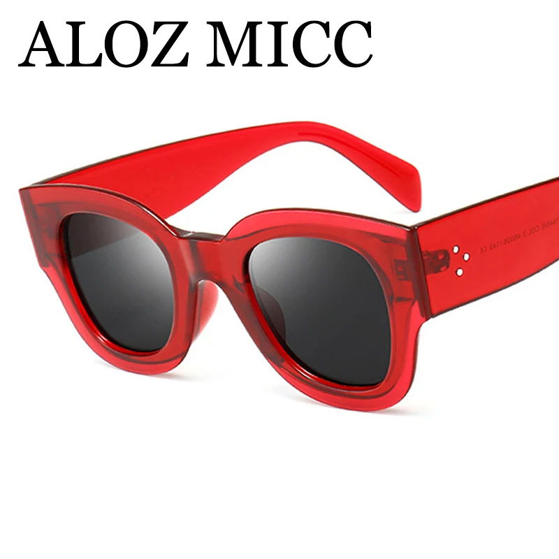 Модные женские Квадратные Солнцезащитные очки ALOZ MICC популярные мужские