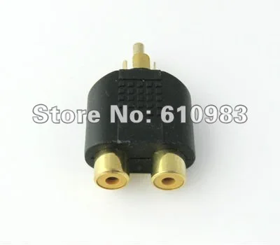 Переходник RCA штекер на 2 гнезда Позолоченный Коаксиальный переходник типа Y |