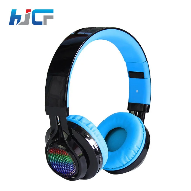 Новый HJCF наушники гарнитура Bluetooth Беспроводной стерео светящиеся с микрофоном TF