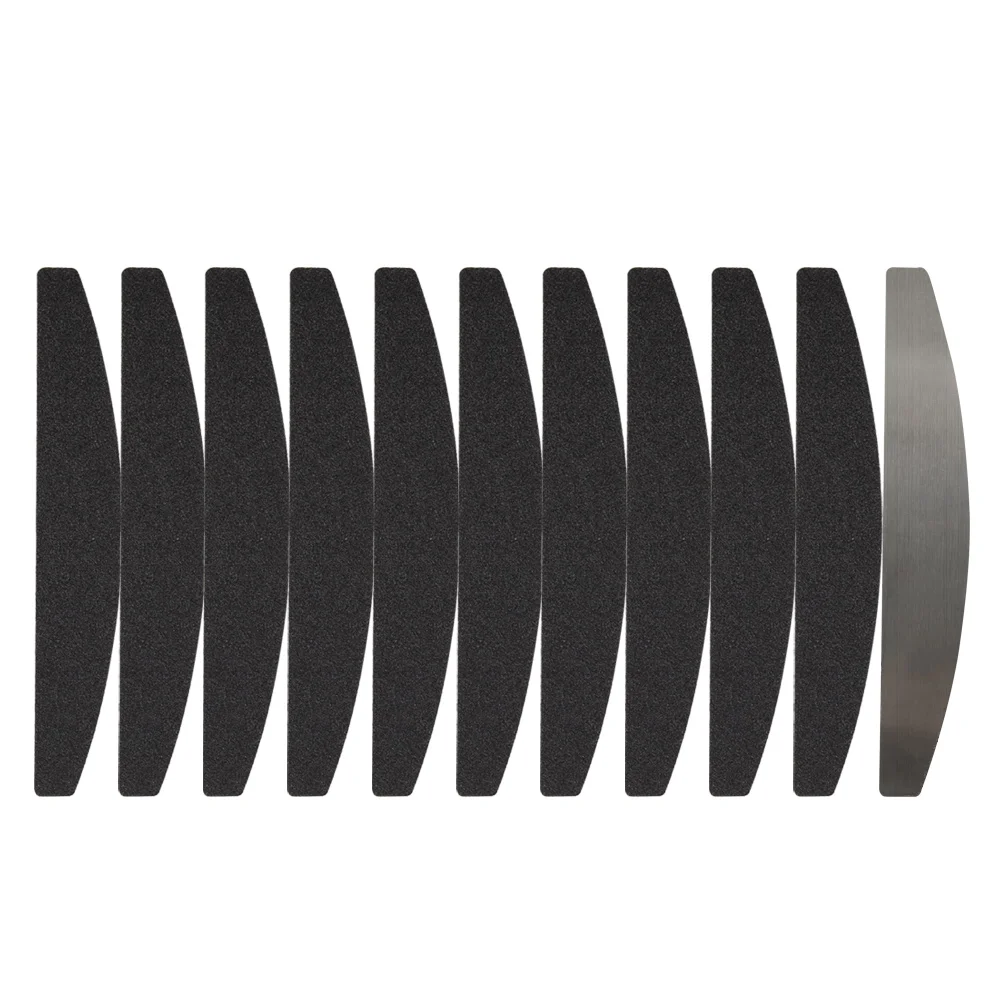 Dmoley двухсторонняя пилка для ногтей 10 шт. шлифовальный буфер маникюра нержавеющая