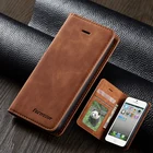 Магнитный кожаный чехол-кошелек для iPhone 5, 5S, SE, чехол-книжка с подставкой и держателем для карт, чехол-книжка для iPhone 5S, противоударный
