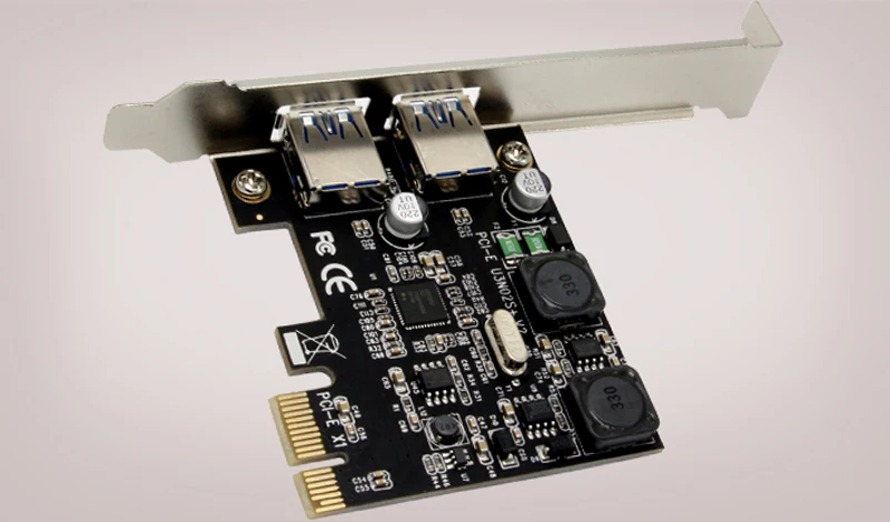 Адаптер для карты USB PCI Express адаптер с 2 портами 3 0 Супер Скоростной концентратор 5