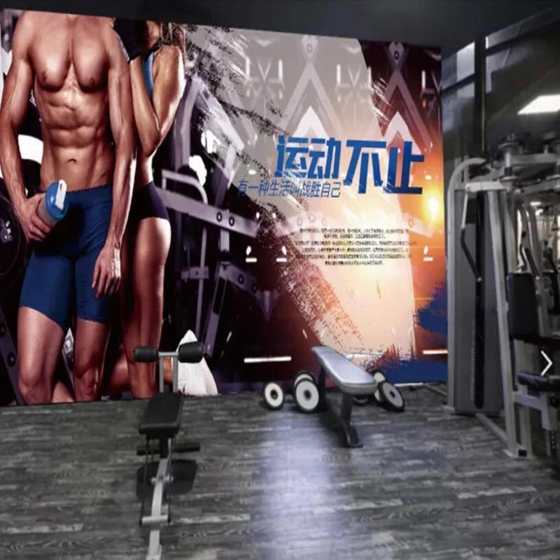Спортивная одежда для фитнеса йоги клуба Мужская Настенная 3D Одежда мускулов