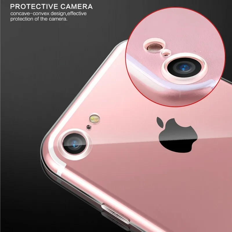 Ультратонкий Мягкий Прозрачный чехол из ТПУ для Apple iPhone X 8 Plus 7 5 5s силиконовый 6