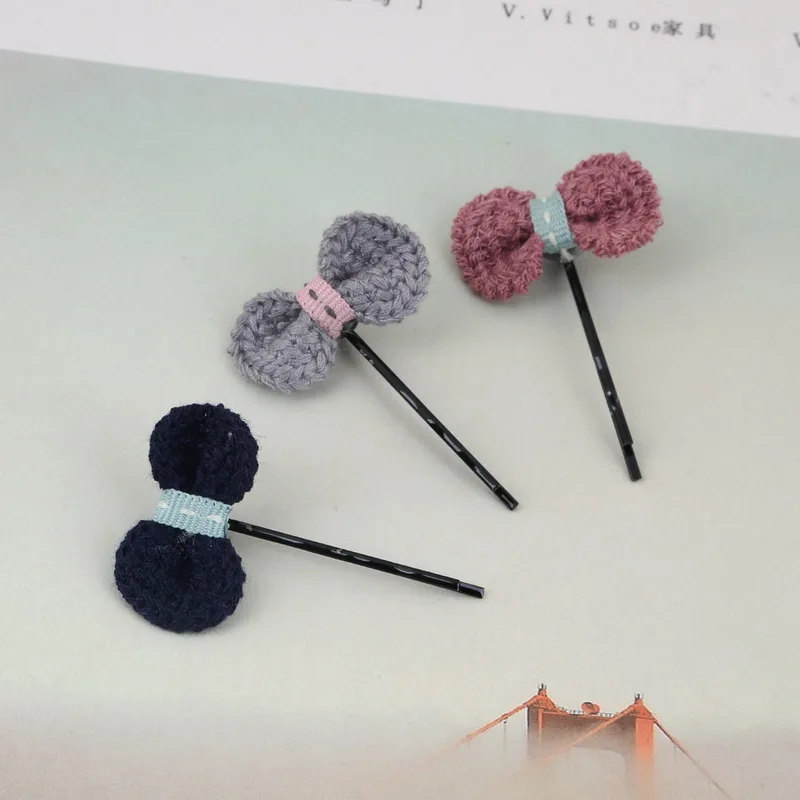 20 шт./упак. шерстяной галстук бабочка ручной работы вязаные детские галстуки для