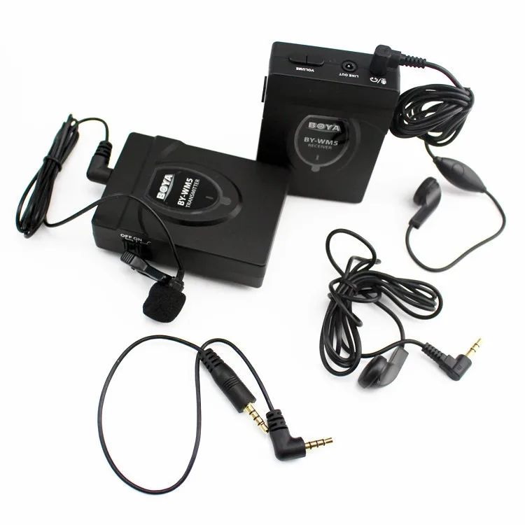 BOYA BY-WM5 Pro беспроводной петличный нагрудный микрофон система для DSLR камеры видеокамеры Аудио рекордер
